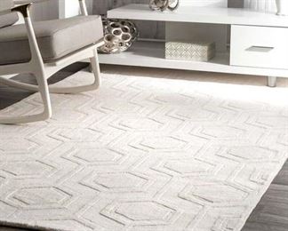 9X12 Brayden Studio Schuykill Hand-Woven Ivory Area Rug
