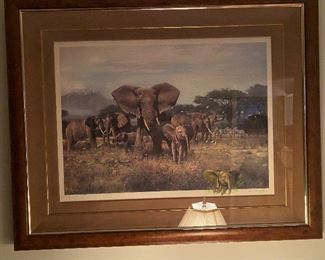 Elephant signed by artist and numbered 