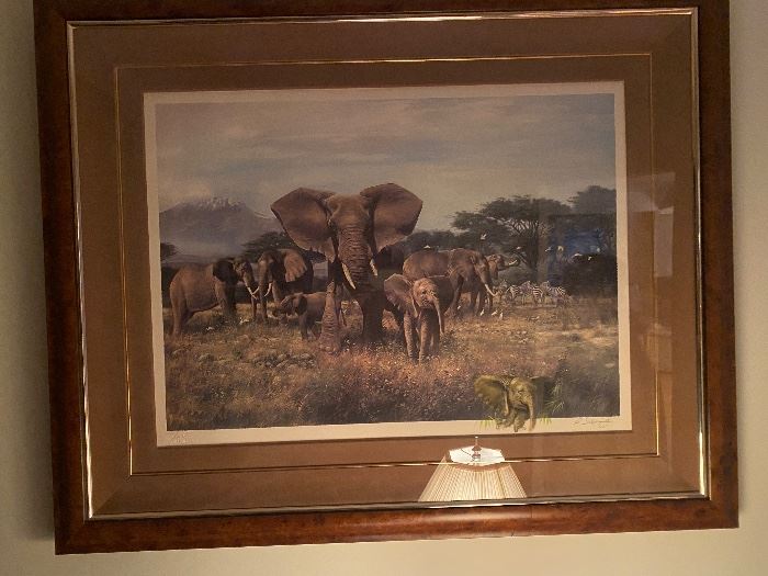 Elephant signed by artist and numbered 