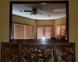 DIXIE Furniture Chinoiserie Dining Sideboard or Bedroom Dresser w/Mirror