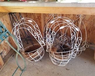 Hanging Wrought Iron baskets