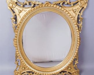 Ornate Giltwood Gesso Mirror 32" x 28"
