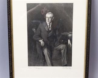 Sargeant Etching Of Woodrow Wilson