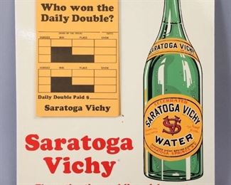 Betting Saratoga Vichy Water Cardboard Sign