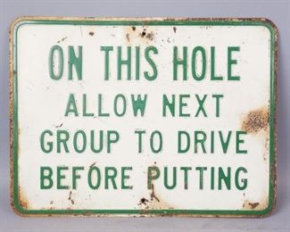 Metal Golf Course Sign