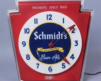 Schmidts Beer Advertising Clock