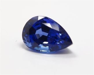 5.59ct Dk Neon Blue Tanzanite Pear