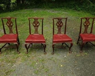 Set 4 Chippendale Side Chairs