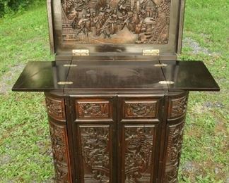 Antique Chinese Carved Wooden Cabinet