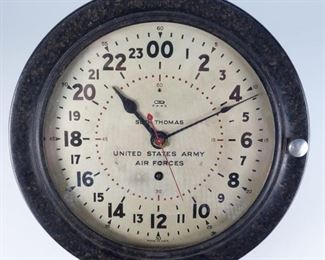 Seth Thomas 24hr Army Wall Clock