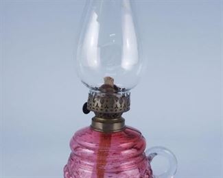 Finger Ruby Glass Kerosene Lamp
