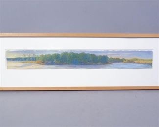 Robert Moylan Signed Gouache Landscape