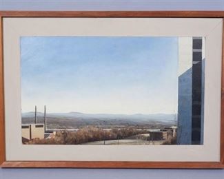 View Over Hudson River Tom Nelson Signed Painting