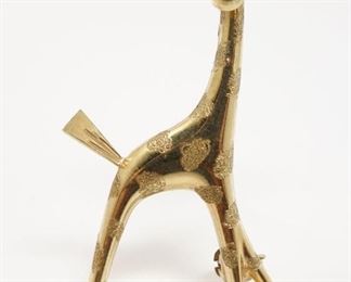 Italian 14K Yellow Gold Giraffe