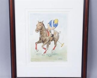 Ardis Hughes Painting Horse polo