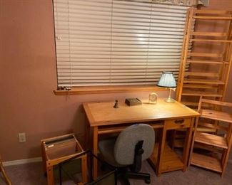 Desk and Chair with Storage Pieces