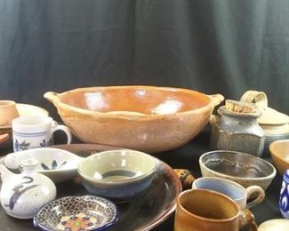 Large Lot of Hand Thrown Pottery