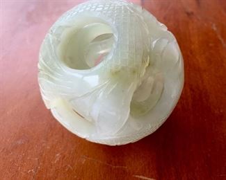 carved jade puzzle ball