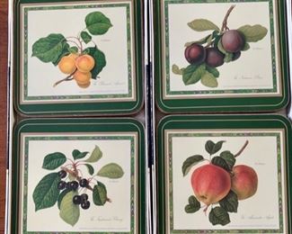 There's a nice assortment of Pimpernel coasters and placemats in this sale.