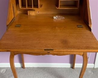 $195--vintage elmwood writing desk from Udell