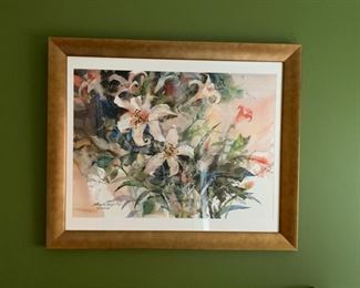 framed art, Lillies 