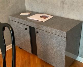 $145--gray and black credenza storage TV stand