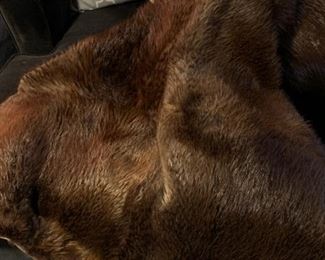 $175--beaver fur throw blanket