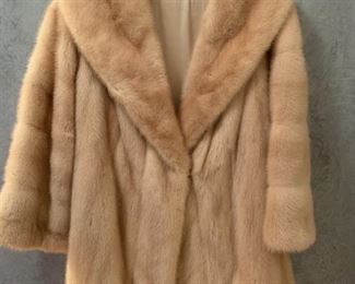 $250--vintage blonde mink jacket