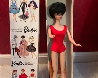Barbie collection--one vintage Barbie, one 1962 Midge, one vintage Ken, all with boxes, clothes and accessories--$375