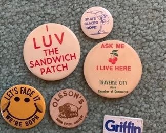 Local Northern Michigan pins and collectibles