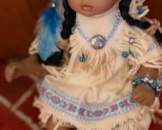 Native american dolls including Skookum
