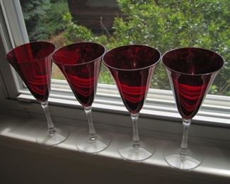 Ruby wine glasses