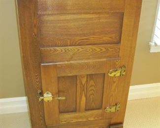$80.00, Antique ice chest, 37" tall/21/16"