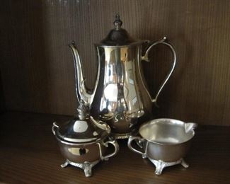 $10.00, International silver tea set, 10" tall
