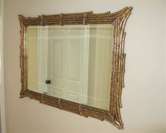 $150.00, 43 x 30" heavy stem pattern mirror