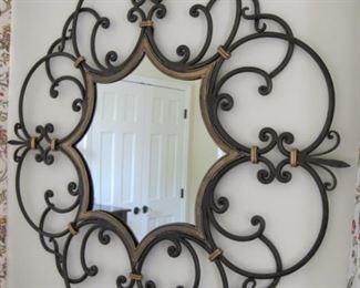 $60.00, Metal art mirror, 41/41"