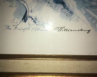 Williamsburg lithograph The Raleigh Tavern