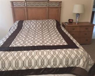 Drexel headboard with Tempur-Pedic adjustable mattress
