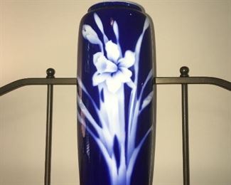 Asian cobalt lilly vase