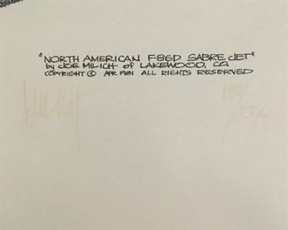 Artist's signature & lithograph title