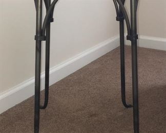 Wood and iron side table