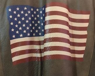 Back of leather jacket