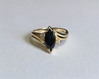 Sapphire and diamond ring