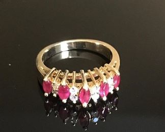 Ruby and diamond ring