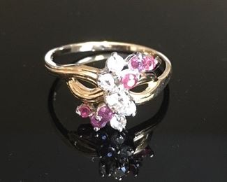 Ruby and diamond ring