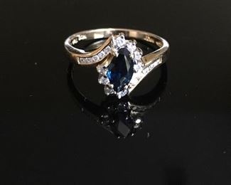 Sapphire and diamond ring