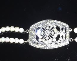 Sterling & pearl bracelet