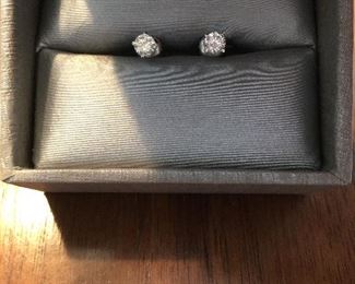 Diamond stud earrings