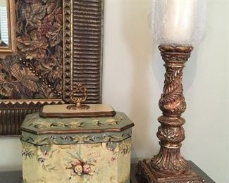 Decorative box; candleholder