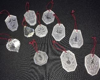 Various Waterford crystal ornaments